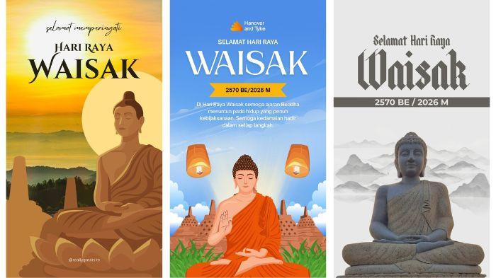 POSTER WAISAK - Kumpulan poster Hari Raya Waisak 2026 yang bisa diunduh dan dibagikan di media sosial.