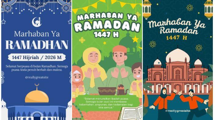 POSTER RAMADHAN - Kumpulan poster Ramadhan 2026 yang bisa diunduh secara gratis untuk ucapan di media sosial. Ramadhan 1447 H jatuh pada Kamis, 19 Februari 2026.