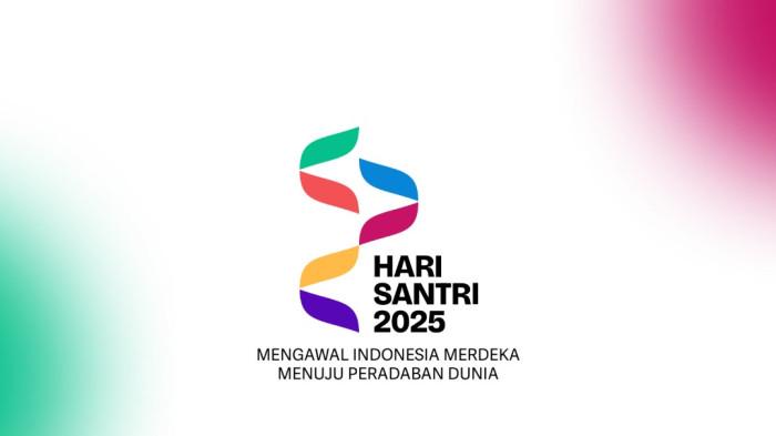 HARI SANTRI - Logo Hari Santri 2025 resmi dari Kementerian Agama (Kemenag). Hari Santri diperingati setiap tanggal 22 Oktober.