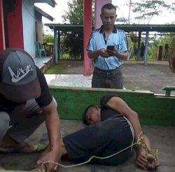 Tepergok Mencuri Motor, S Ditangkap Warga dan Dijemput Polisi