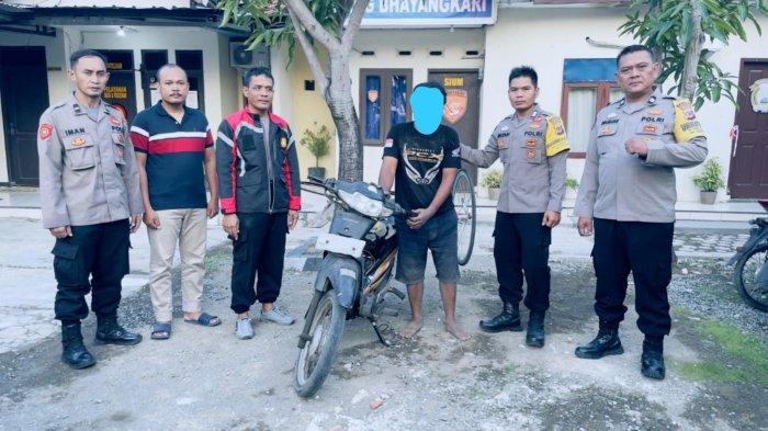 Maling di Indramayu Nekat Beraksi saat Subuh, Ketahuan Warga saat Dorong Motor Curian