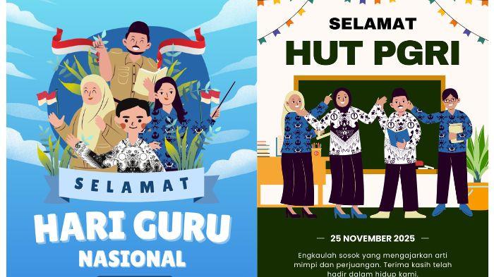HARI GURU - Inilah link download poster Hari Guru Nasional 2025 dan HUT ke-80 PGRI dengan desain menarik dan gratis untuk ucapan.