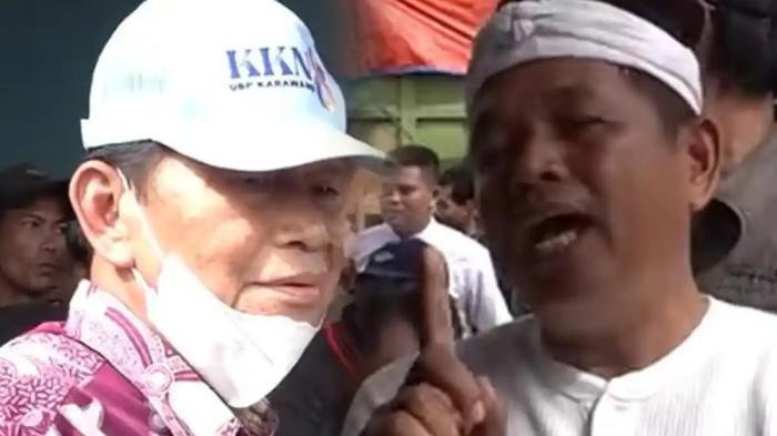 DEDI MULYADI DIDAMPRAT: Haji Manaf (KIRI). Gubernur Jabar Dedi Mulyadi (KANAN). - Terungkap kebohongan Haji Manaf yang mendamprat Dedi Mulyadi, pensiunan jaksa berbisnis ilegal.