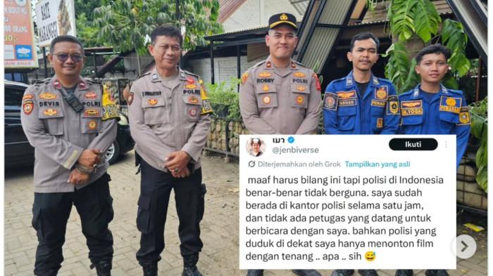 Tangkapan layar curhatan WNA Thailand lapor polisi kehilangan handphone (HP) saat di Indonesia, ia sebut tak berguna lapor polisi, ia heran malah segera dibantu petugas Damkar.