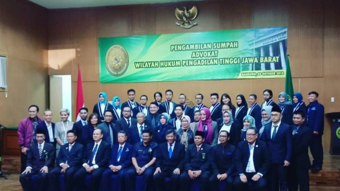 AAI Gelar Penyumpahan Advokat Secara Mandiri di Pengadilan Tinggi Jawa Barat