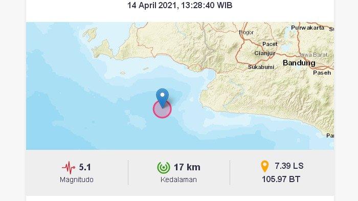 BREAKING News Gempa 5,1 Baru Saja Mengguncang Bayah Banten, Pusat Gempa di Laut, Ini Kata BMKG
