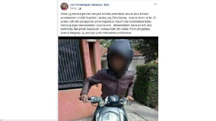 Tangkapan layar postingan warganet Facebook bernama Izal Firmansyah Batalipu Skm.