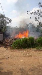 Kebakaran di Lengkong Kabupaten Sukabumi, Satu Unit Rumah Panggung Rata dengan Tanah
