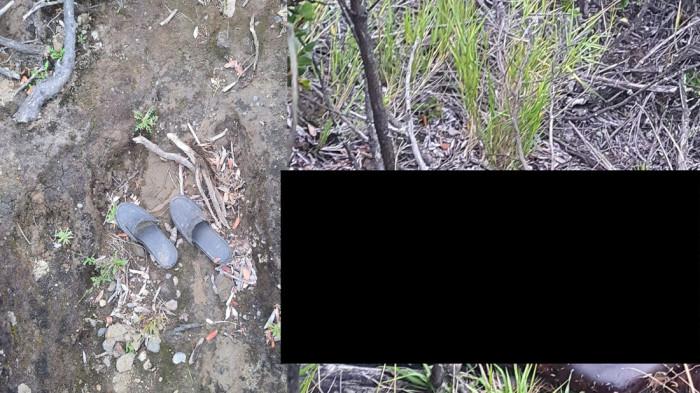 Sandal dan mayat yang ditemukan di area kawah Puncak Gunung Ciremai, Kuningan, Jawa Barat, Rabu (29/10/2025).