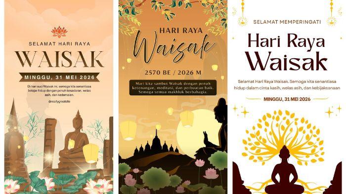POSTER WAISAK - Kumpulan poster Hari Raya Waisak 2026 yang bisa diunduh dan dibagikan di media sosial.