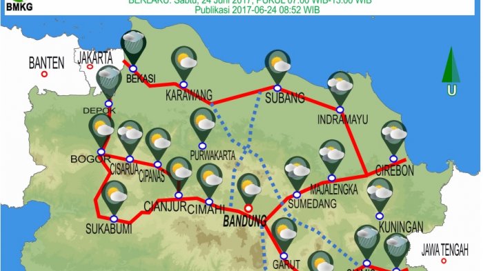 BMKG Keluarkan Peringatan Dini, Berikut Prakiraan Cuaca Jawa Barat Rabu 19 November 2025