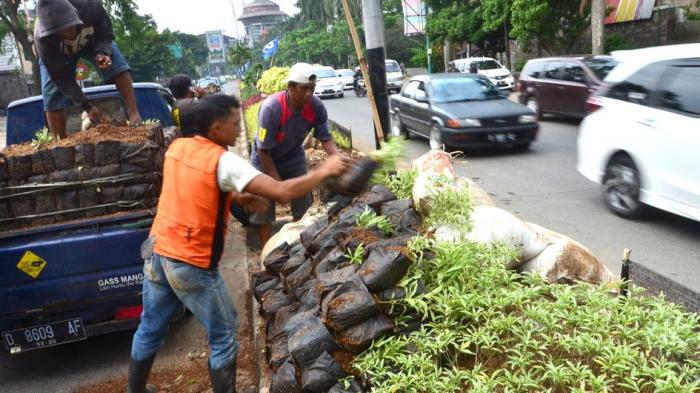 BERITA FOTO: Penataan Taman di Jalan Pelajar Pejuang, Jangan Dirusak!