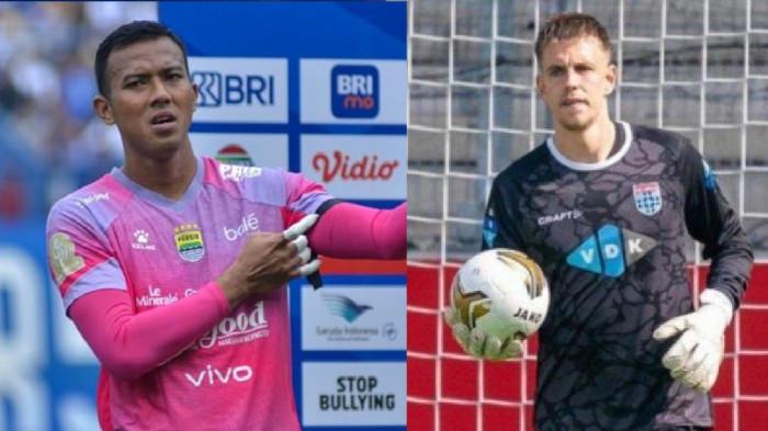 Kiper Persib, Teja Paku Alam dan kiper Bali United, Mike Hauptmeijer