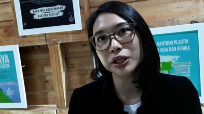 Tiza Mafira, saat ditemui di Bandung Creative Hub, Kota Bandung, Senin (26/2/2018). 
