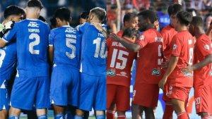 Kolase-foto-skuad-Persib-Bandung-kiri-dan-Semen-Padang-kanan.jpg