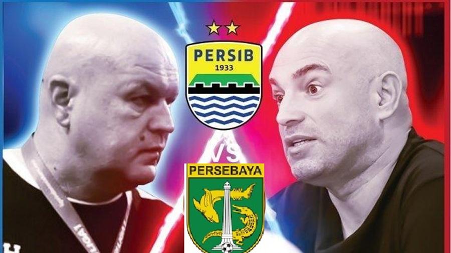 Bojan Hodak vs Bernardo Tavares: Duel Taktik dan Mental di Derby Klasik Persebaya vs Persib