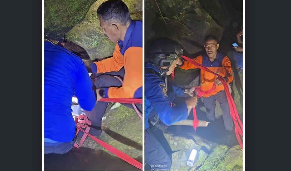 MENCEKAM Detik-detik Penyelamatan Wisatawan yang Terjebak 7 Jam di Gua Nagamas di Kuningan