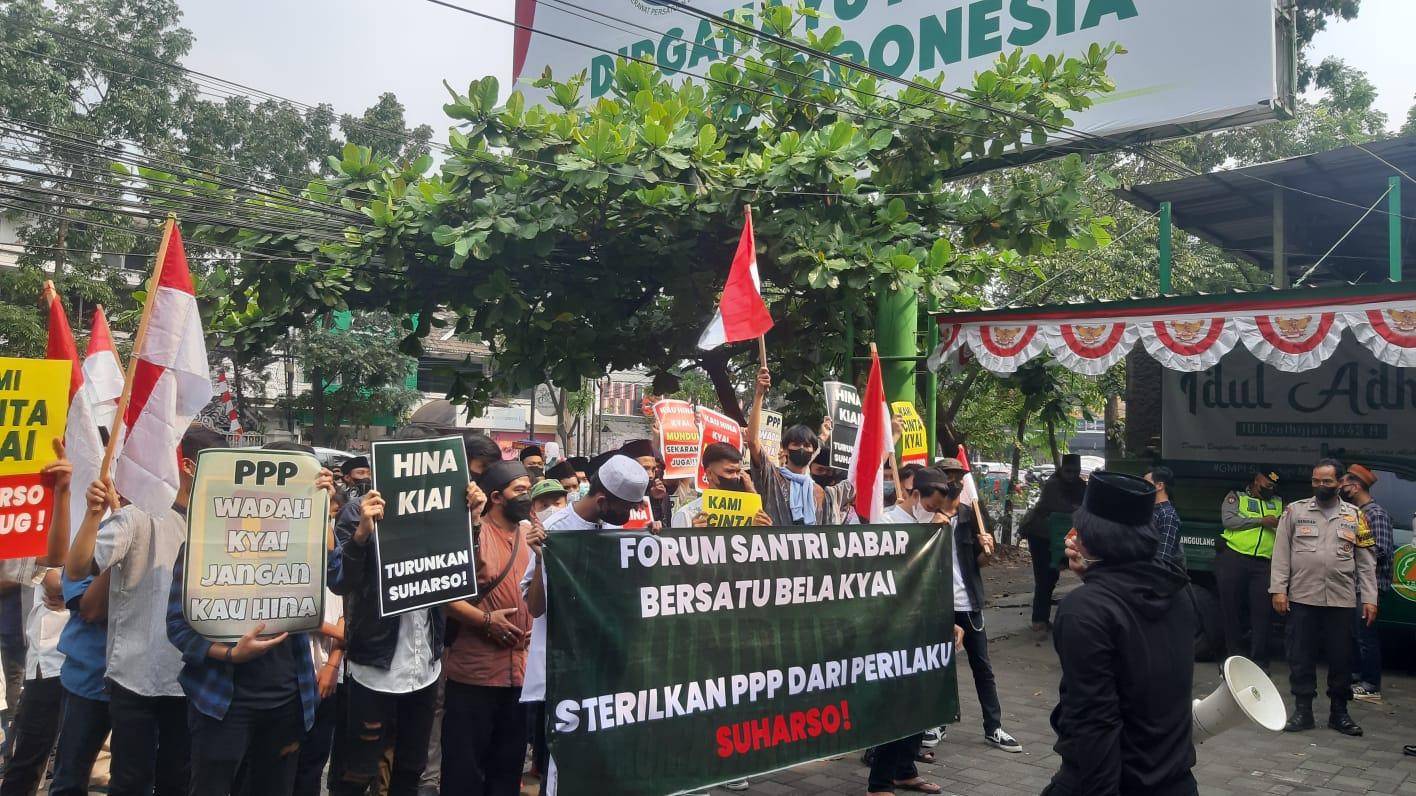 Kantor DPW PPP Jabar Didemo Massa Buntut Ucapan Ketua Umum PPP Suharso Monoarfa