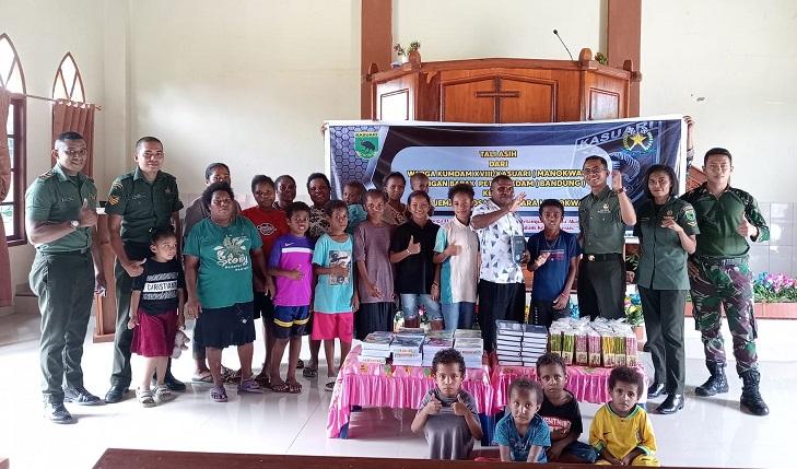 Peringati Korps Hukum TNI AD Ke-71, Kumdam XVIII/Kasuari Gelar Baksos dan Salurkan Bantuan Javaretro