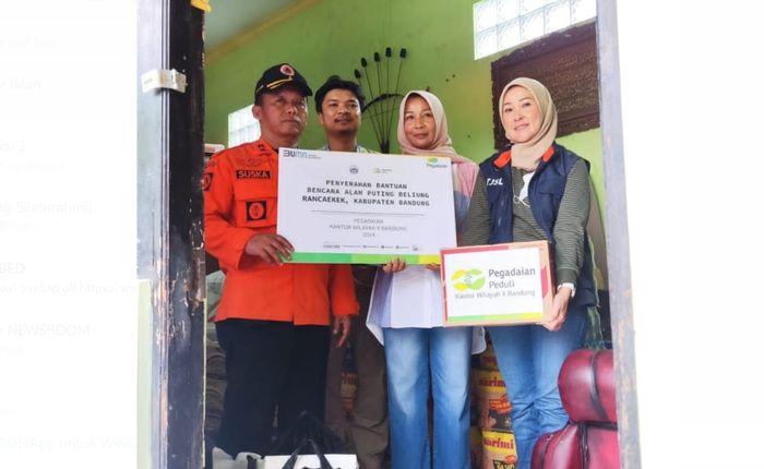 Kurangi Derita Korban Bencana Puting Beliung Rancaekek, PT Pegadaian Kanwil X Jabar Berikan Bantuan
