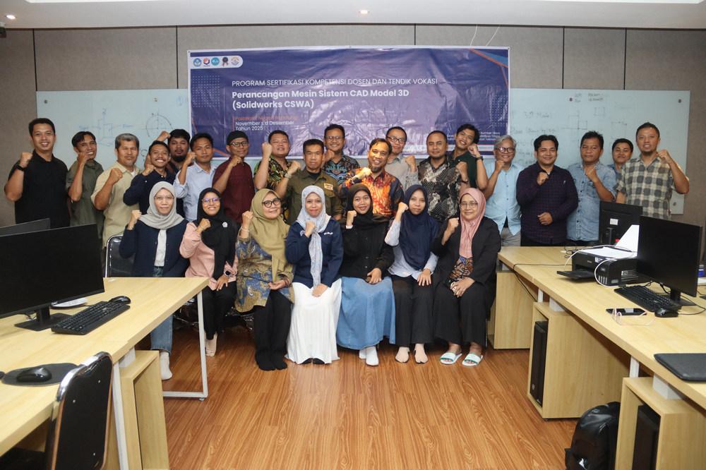 Polban Perkuat Daya Saing Dosen Vokasi Nasional melalui Sertifikasi Perancangan Mesin Sistem CAD