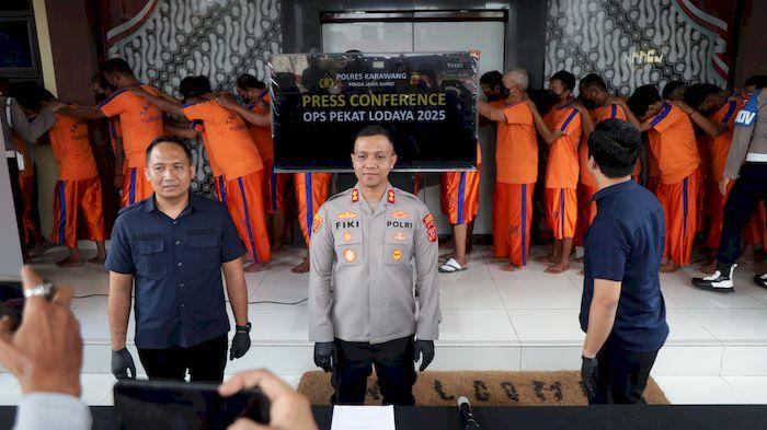 Puluhan Preman,  Ada yang Ngaku dari Ormas, Memalak di Kawasan Industri Dibekuk Polres Karawang