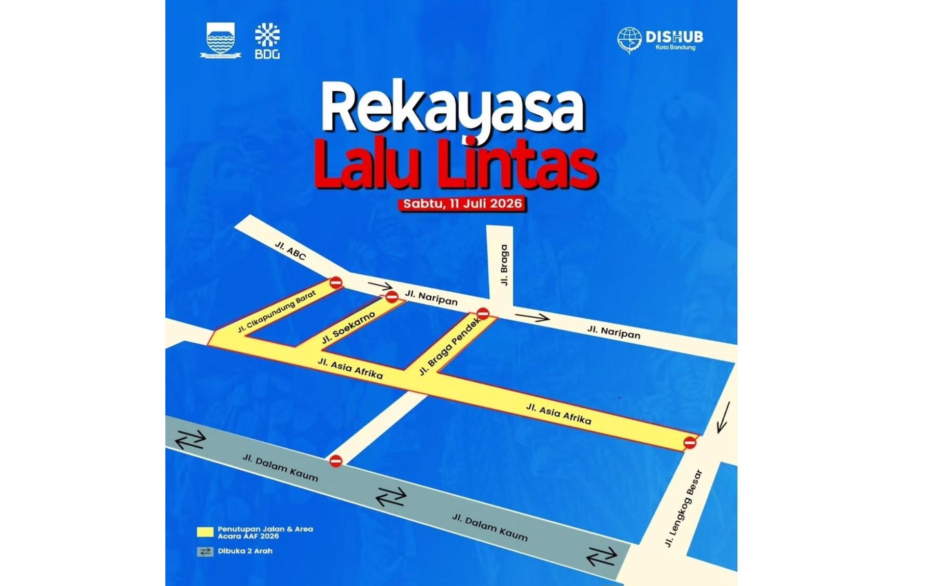 Asia Afrika Festival 2026: Catat Skema Pengalihan Jalan Asia Afrika Bandung dan Rute Hindari Macet - Tribunjabar.id