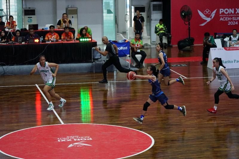 PON XXI Aceh Sumut 2024: Tim Mojang Priangan Taklukan Tim Basket Sumatera Utara