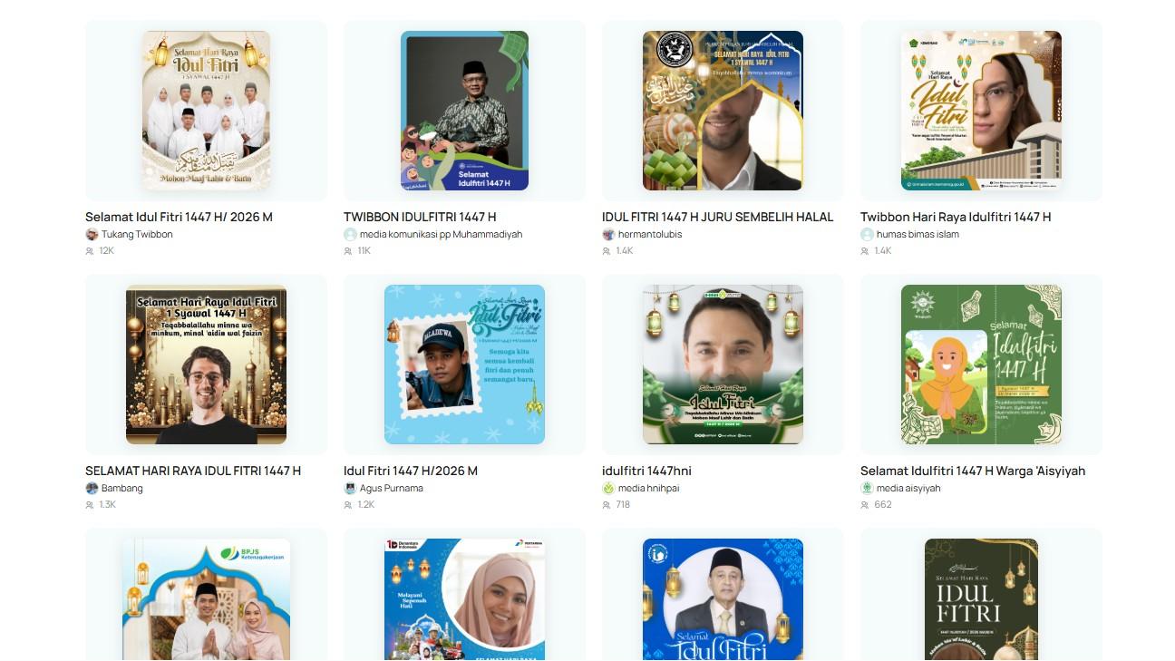 60 LINK Twibbon Idul Fitri 1447 H/2026 M dengan Gambar Menarik, Gratis Tinggal Download