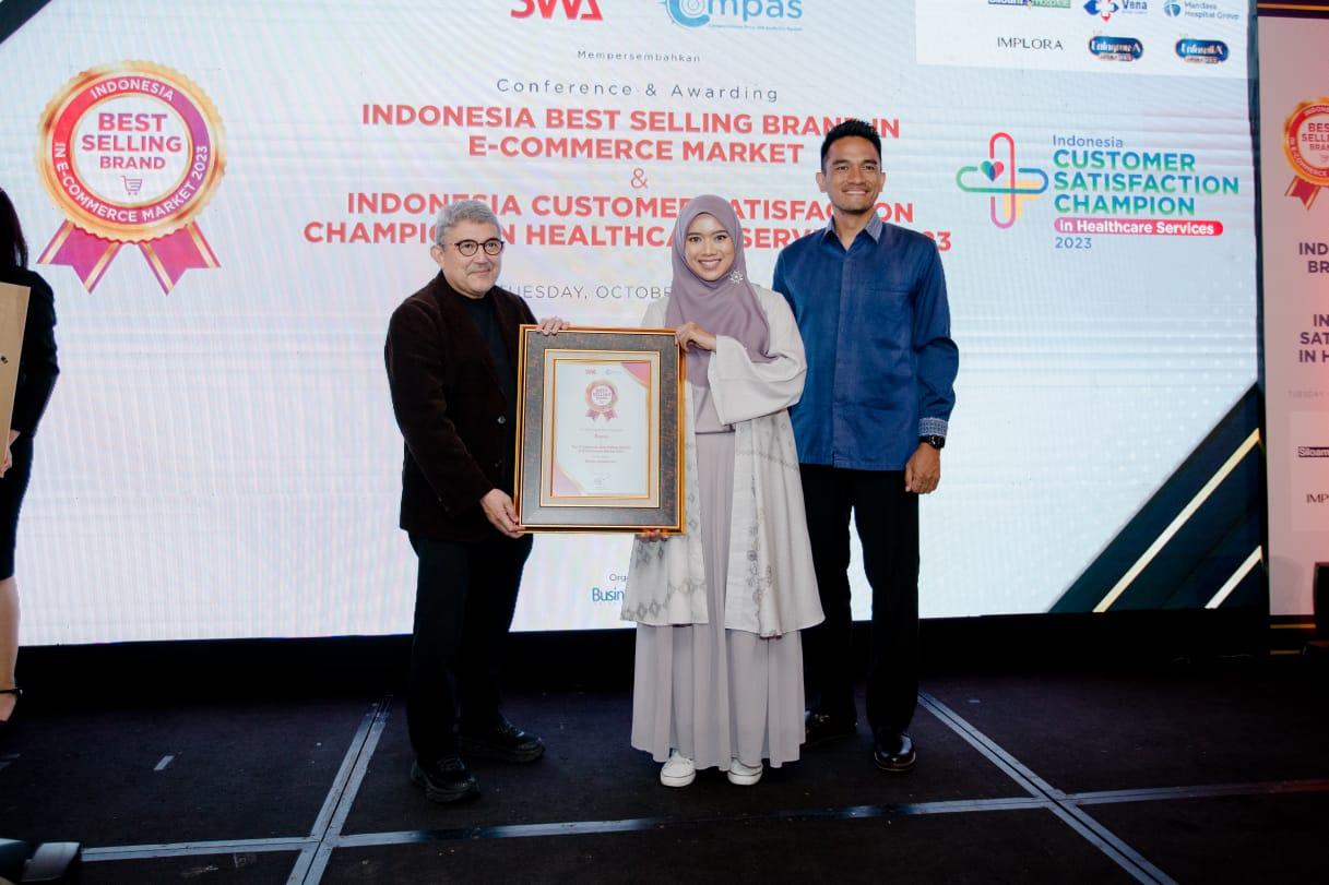 Roove Tijara Sabet Penghargaan Best Selling Secara E-commerce Produk Suplemen Kecantikan