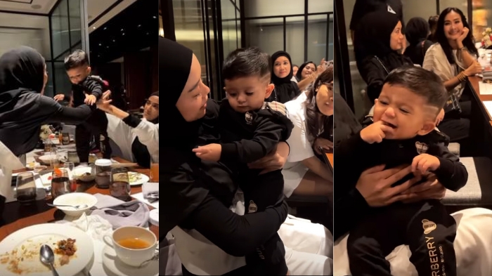 Lucunya Anak Rizky DA dan Nadya Mustika, Syaki Pose Ganteng di Pangkuan Lesti, Rizky Billar Heboh