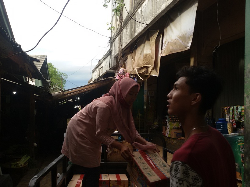 Diguyur Hujan Lebat dan Angin Kencang Sebagian Atap Lorong Pasar Subuh Ciamis Ambruk