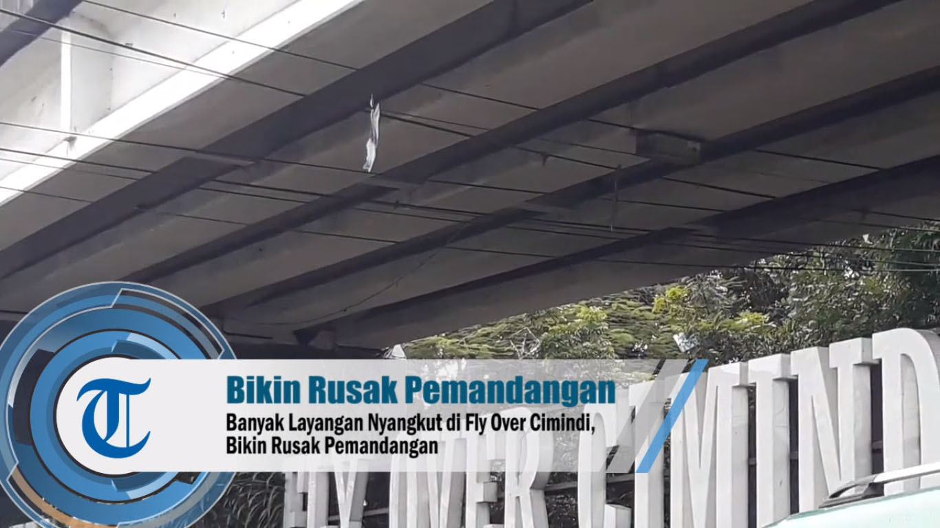VIDEO Banyak Layangan Nyangkut di Fly Over Cimindi, Bikin Rusak Pemandangan