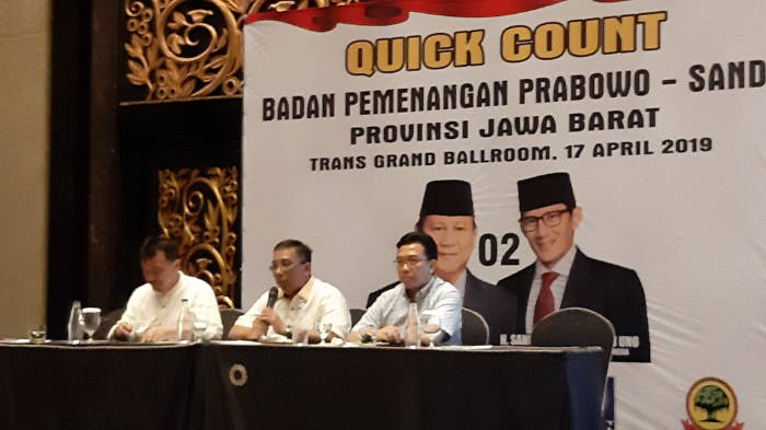 BPD Prabowo Subianto-Sandiaga Uno Klaim Menang di Jabar, Unggul Lebih dari 60% Suara