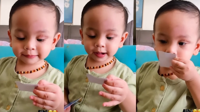 Ditinggal Vanessa Angel untuk Selamanya, Gala Sky Senyum Cium Foto Ayahnya, 'Bibi Bibi Bibi'