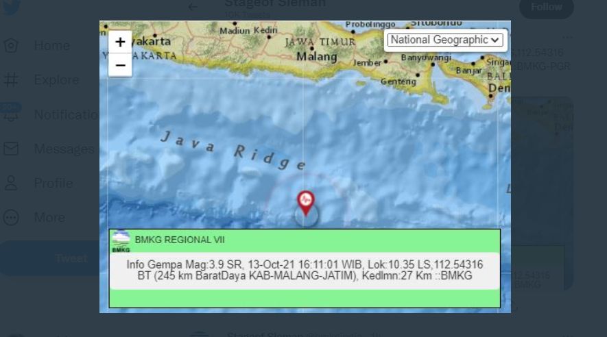Setelah Guncang Pacitan, Gempa Melanda Kabupaten Malang Jatim