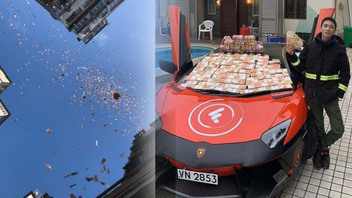 Fakta Menarik Hujan Uang di Tengah Kota, Pelakunya Naik Lamborghini Sambil Bawa Uang Rp 11 Juta