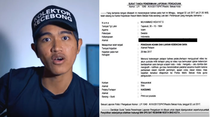 Barang Bukti Print Out Youtube Menguatkan Kaesang Pangarep-lah yang Dilaporkan ke Polisi