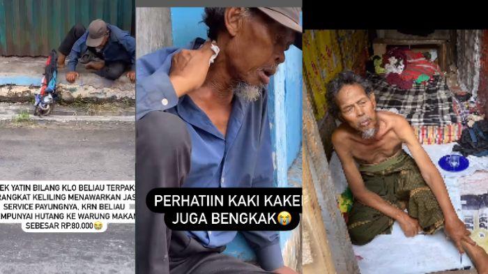 Kisah Kakek Yatin Tukang Servis Payung Keliling, Terpaksa Kerja saat Sakit, Punya Hutang Rp 80 Ribu