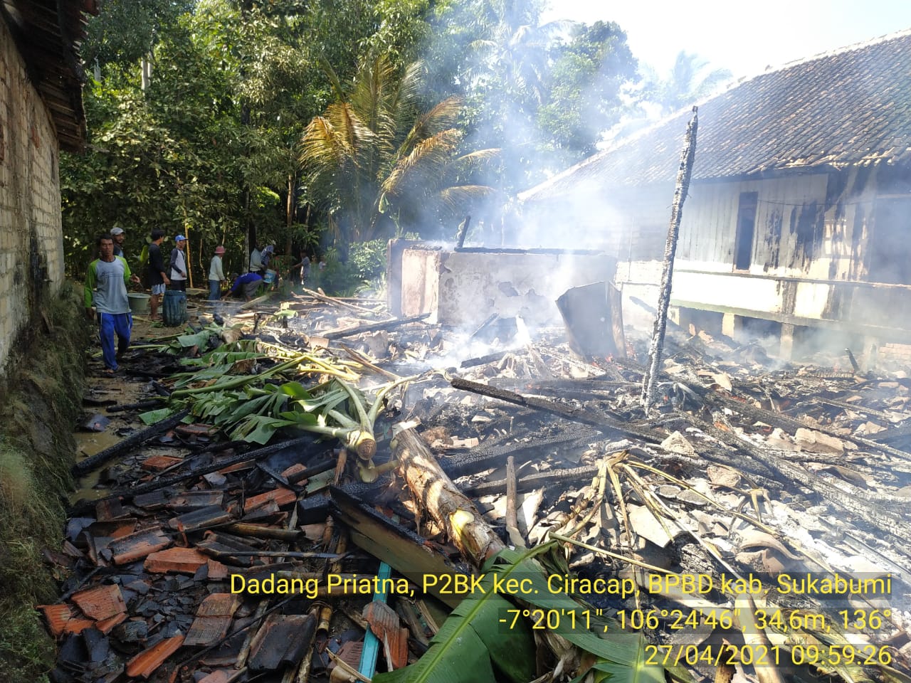 Dua Kebakaran Terjadi di Ciracap Sukabumi Hari Ini, Dua Rumah Rata dengan Tanah