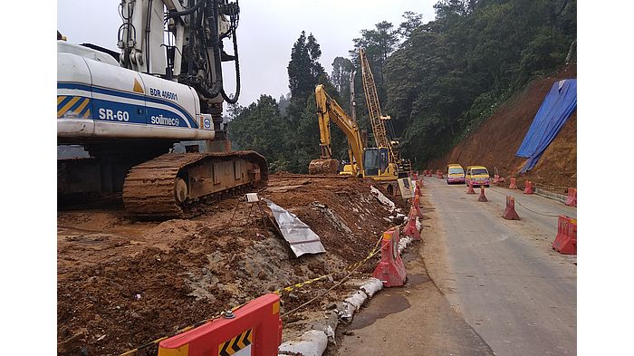Begini Kondisi Terakhir Puncak Pass Pasca Longsor, Bukit Dipapas, Proyek Harus Selesai Desember