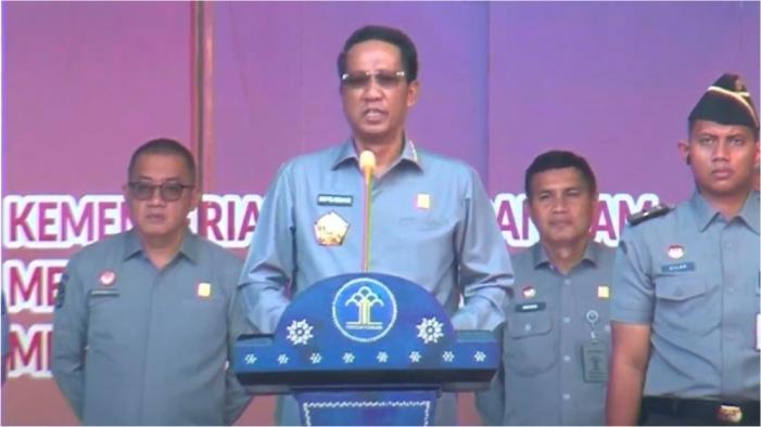 Pimpin Apel Pagi Bersama, Menkumham Berikan Pesan Penting Bagi Seluruh Jajaran