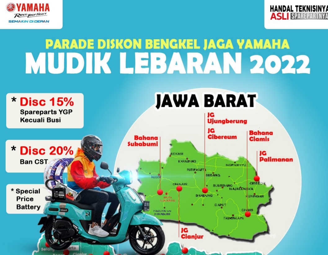56 Bengkel Siap Dukung Layanan Maksimal Sebelum dan Saat Lebaran, Berikut Lokasi Bengkel Jaga Yamaha