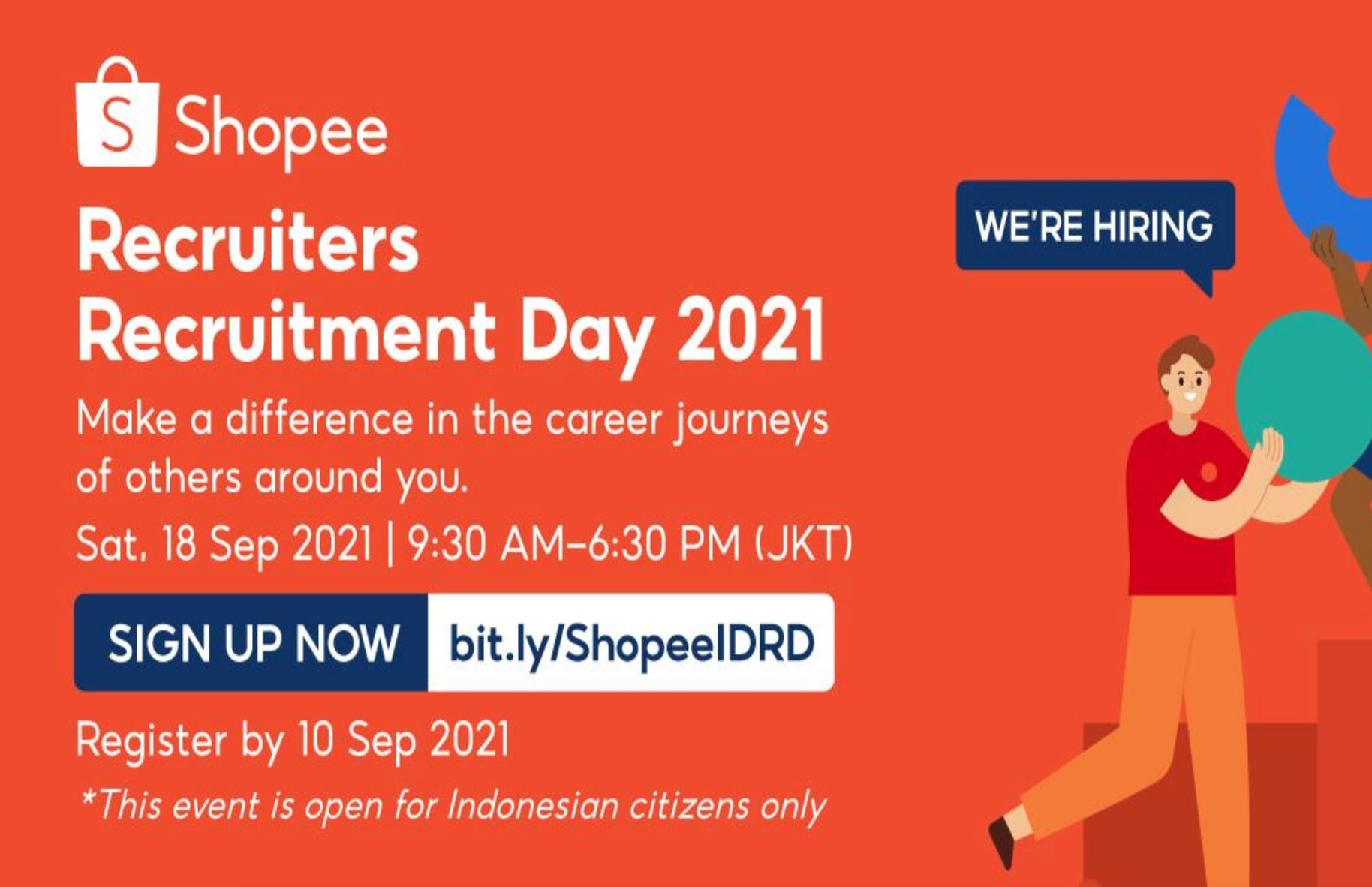 KABAR GEMBIRA, Lowongan Kerja Terbaru Agustus 2021 di Shopee Indonesia Terbuka untuk Fresh Graduate