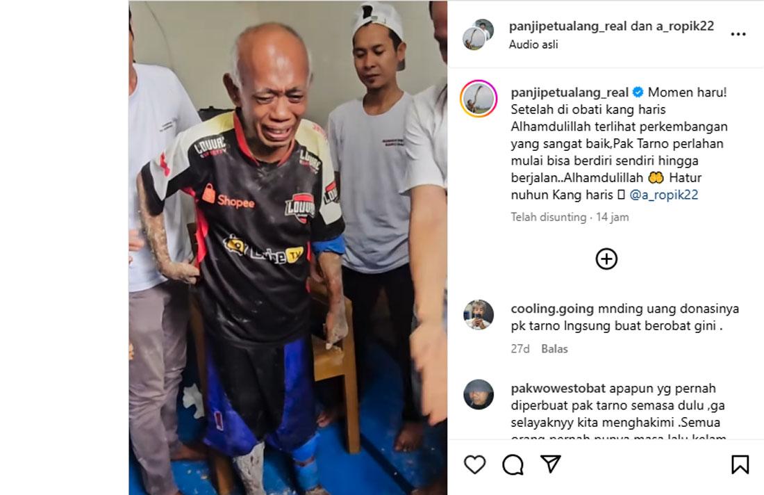 Panji Petualang Bagikan Momen Mengharukan Pesulap Pak Tarno Jalan Tanpa Dituntun usai Sakit Stroke