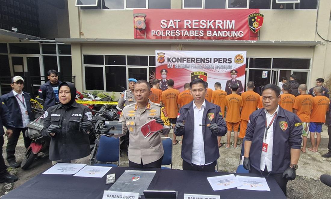 Polrestabes Bandung Gulung Kawanan Curanmor Desember 2025, 12 Tersangka Ditangkap di Berbagai Titik