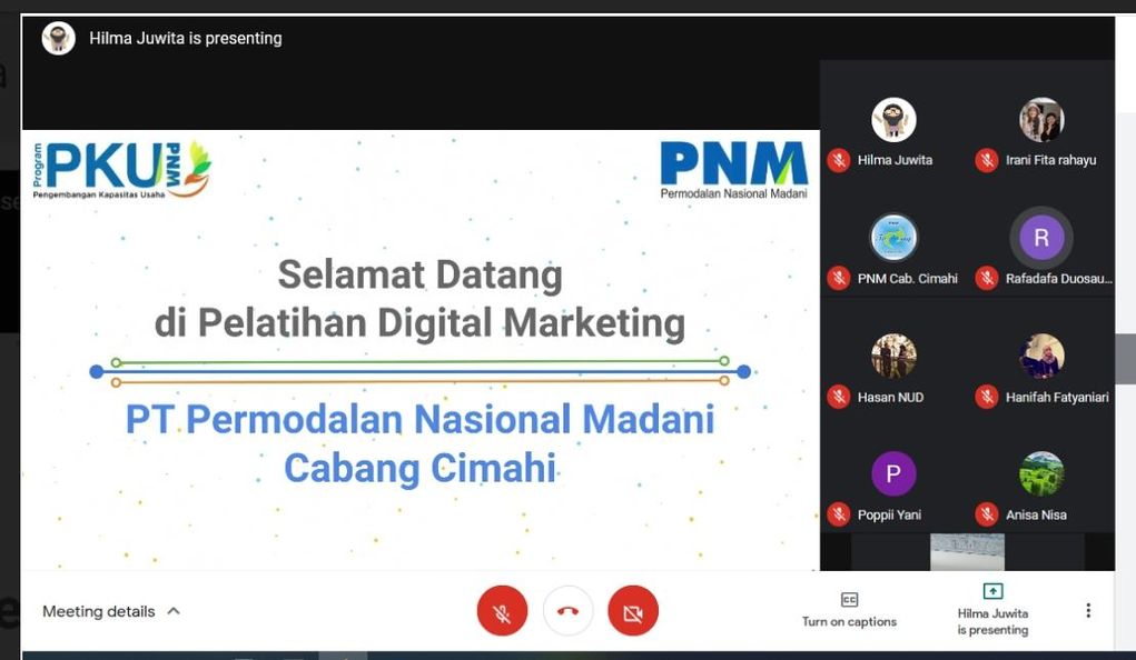 Di Tengah Pandemi Covid-19 PNM Memberikan Pelatihan dan Pendampingan Secara Daring