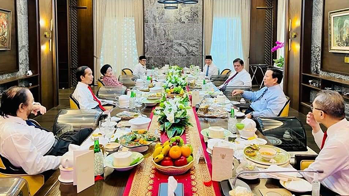 Ketua Umum Partai Politik Dijamu Presiden Jokowi, Airlangga ; Jaga Stabilitas Politik