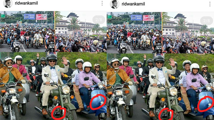 Viral, Motor Ridwan Kamil Pelat Nomornya Ada di Bawah, Motor Uu Bahkan Tak Ada Pelat Nomornya