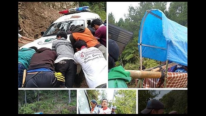 Perjuangan Desriani Melahirkan, Ditandu 3 KM untuk Sampai Ambulans, di Tengah Jalan Terjebak Lumpur